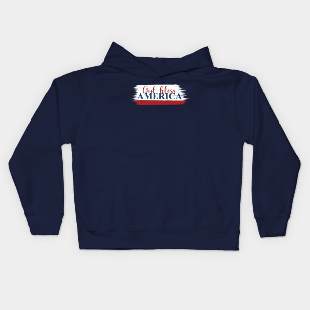 God bless America Kids Hoodie by Angeli Library